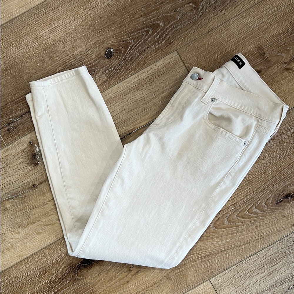 Ralph Lauren low rise cream jeans